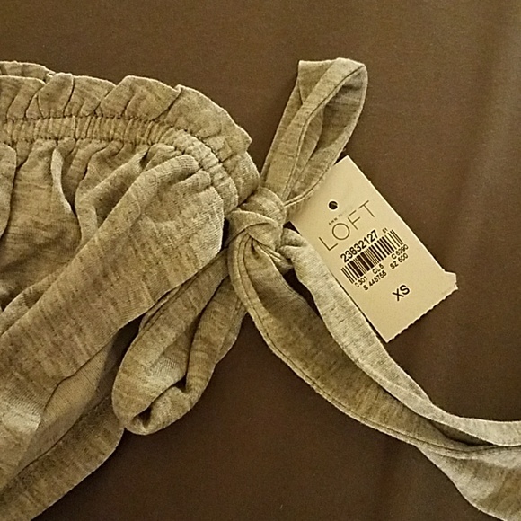 NWT Loft Sandwashed Sliver One Shoulder Top (XS) - Picture 2 of 3